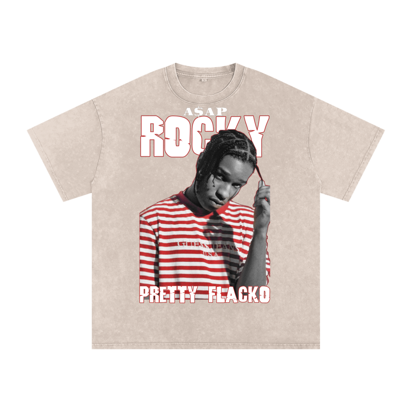 Asap Rocky Acid Wash Oversize T-Shirt