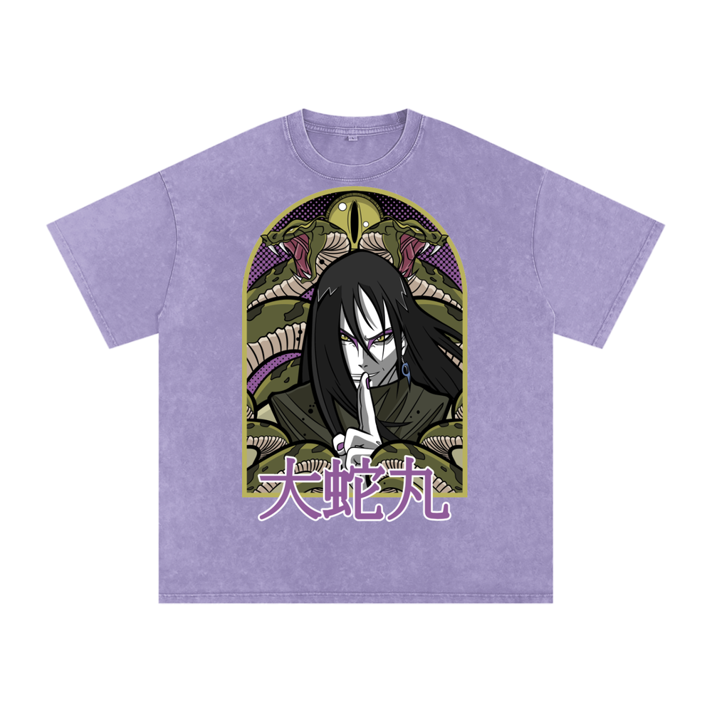 Orochimaru Naruto Acid Wash Oversize T-Shirt