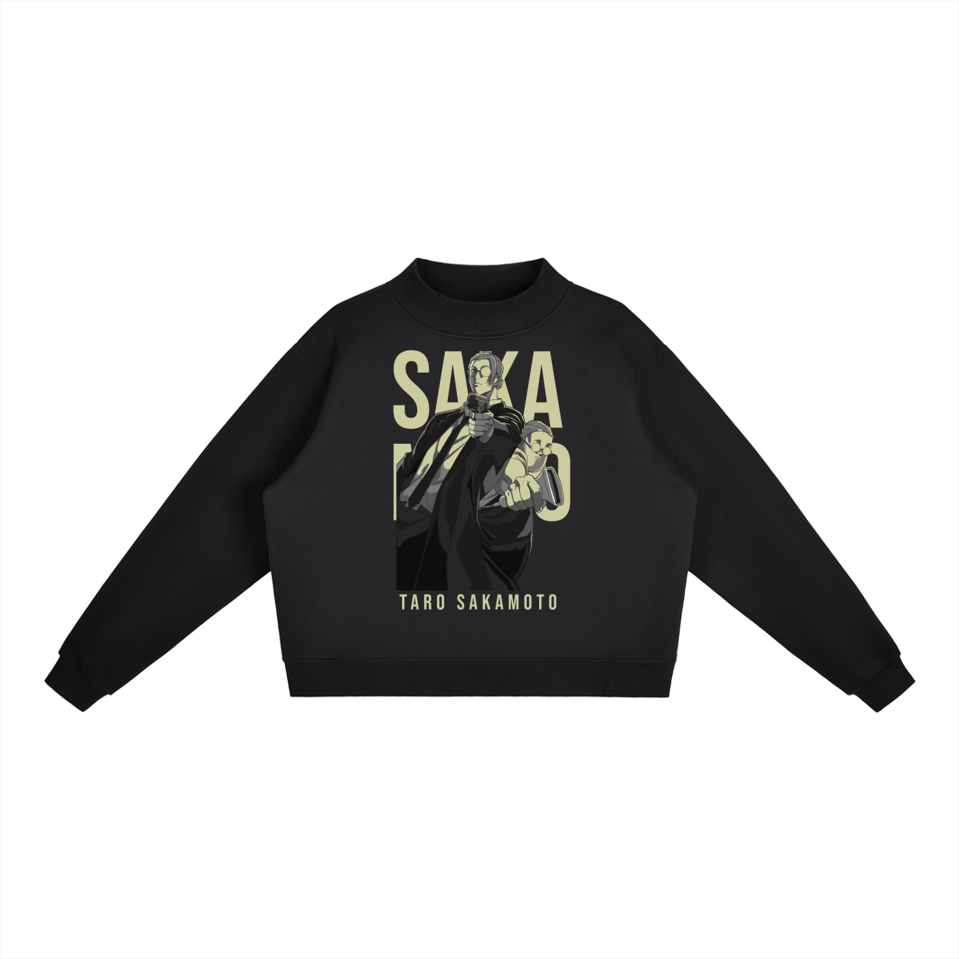 Sakamoto Days Essential Fleece Mid-Neck Crew Sweatshirt