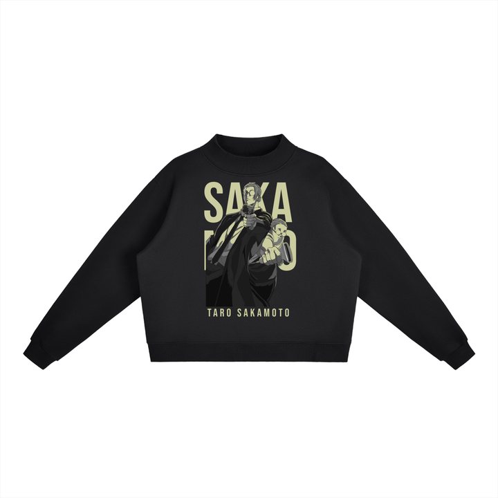 Sakamoto Days Essential Fleece Mid-Neck Crew Sweatshirt