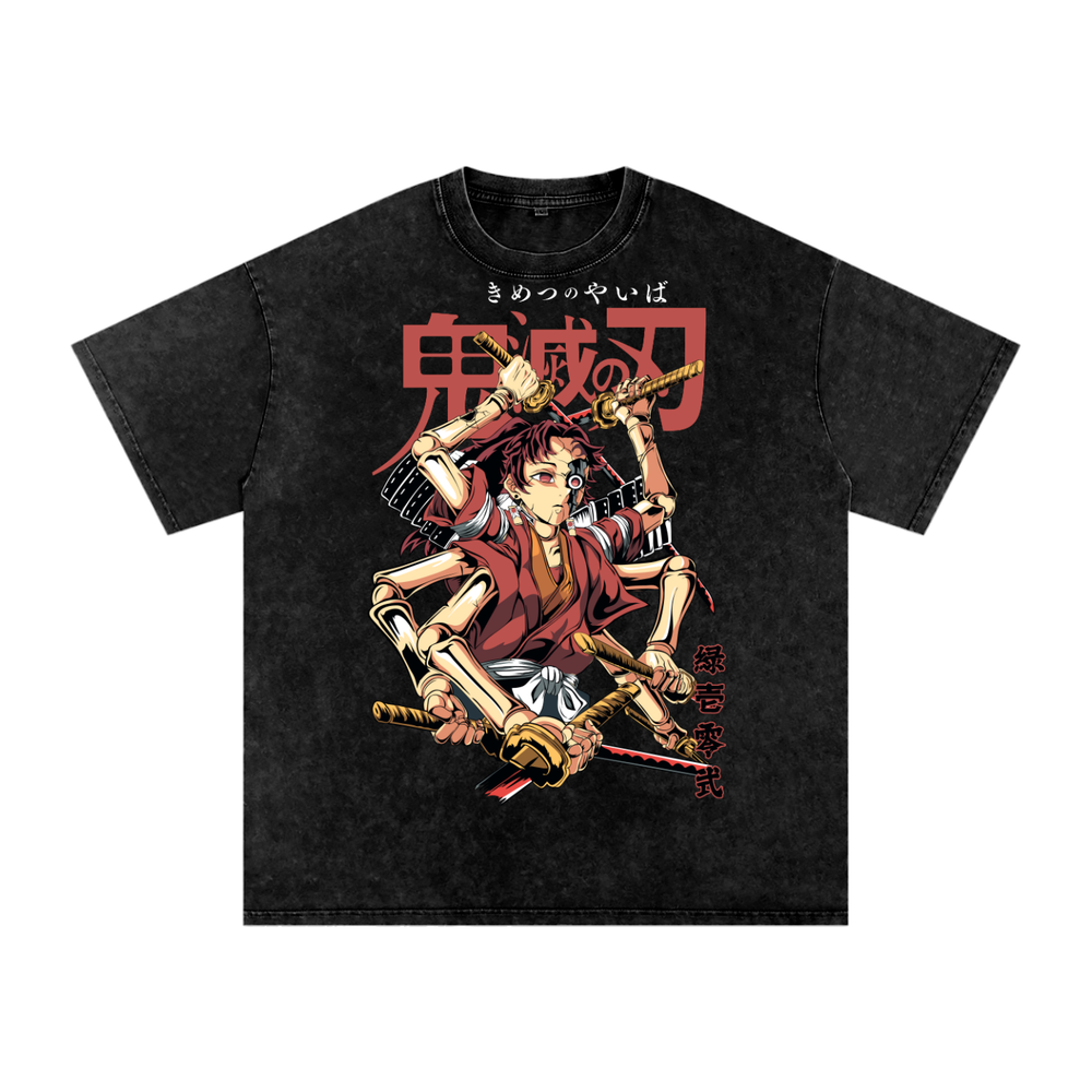 Type Zero Demon Slayer Acid Wash Oversize T-Shirt