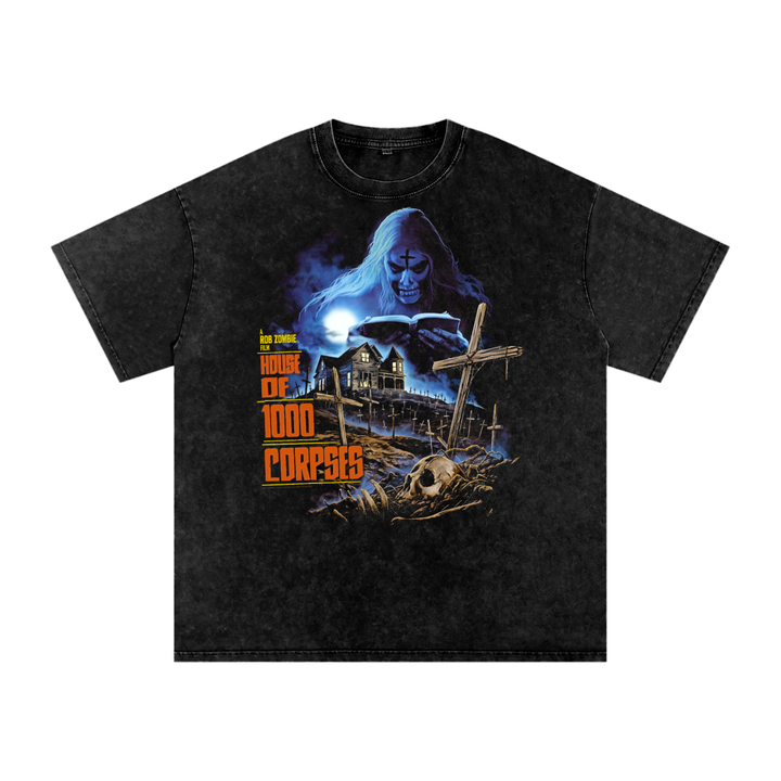 House of 1000 corpses Acid Wash Oversize T-Shirt