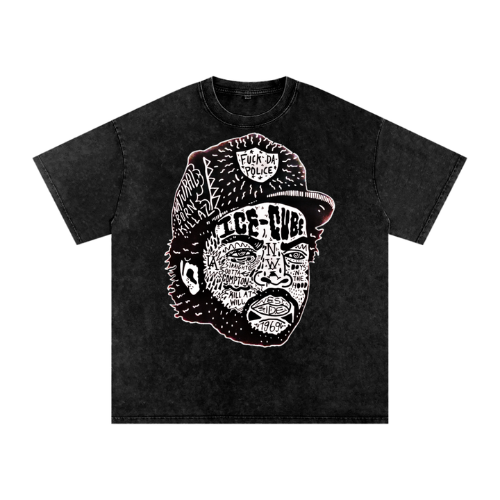 Ice Cube Acid Wash Oversize T-Shirt