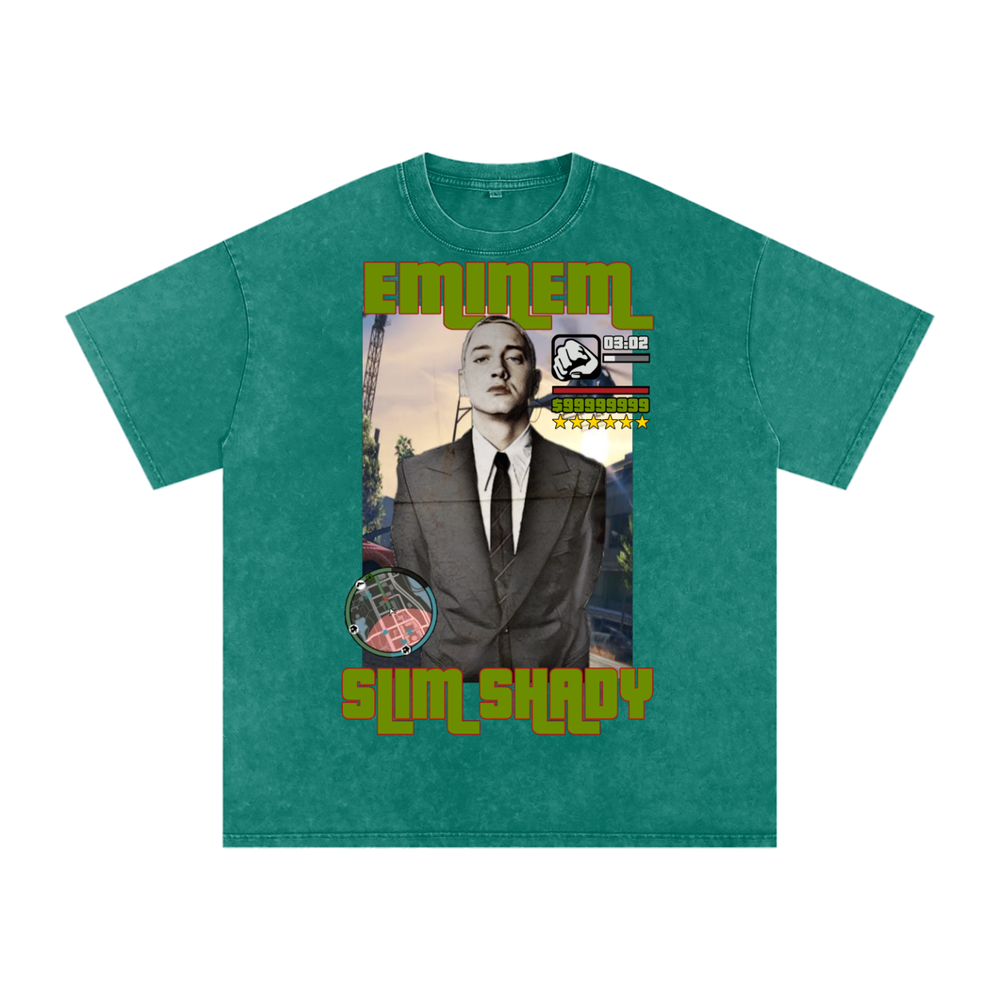 Eminem Acid Wash Oversize T-Shirt