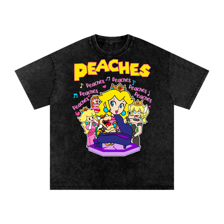 Peaches Acid Wash Oversize T-Shirt
