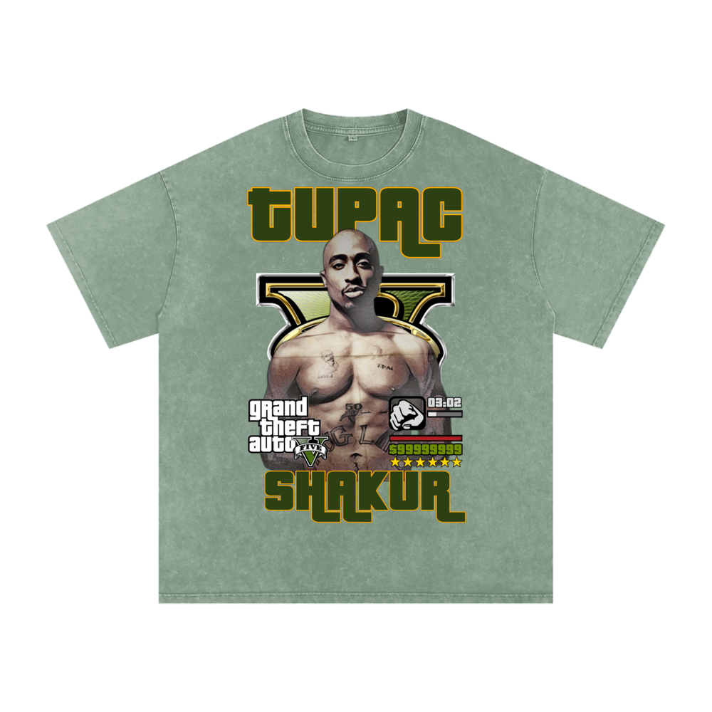 Tupac Shakur Acid Wash Oversize T-Shirt