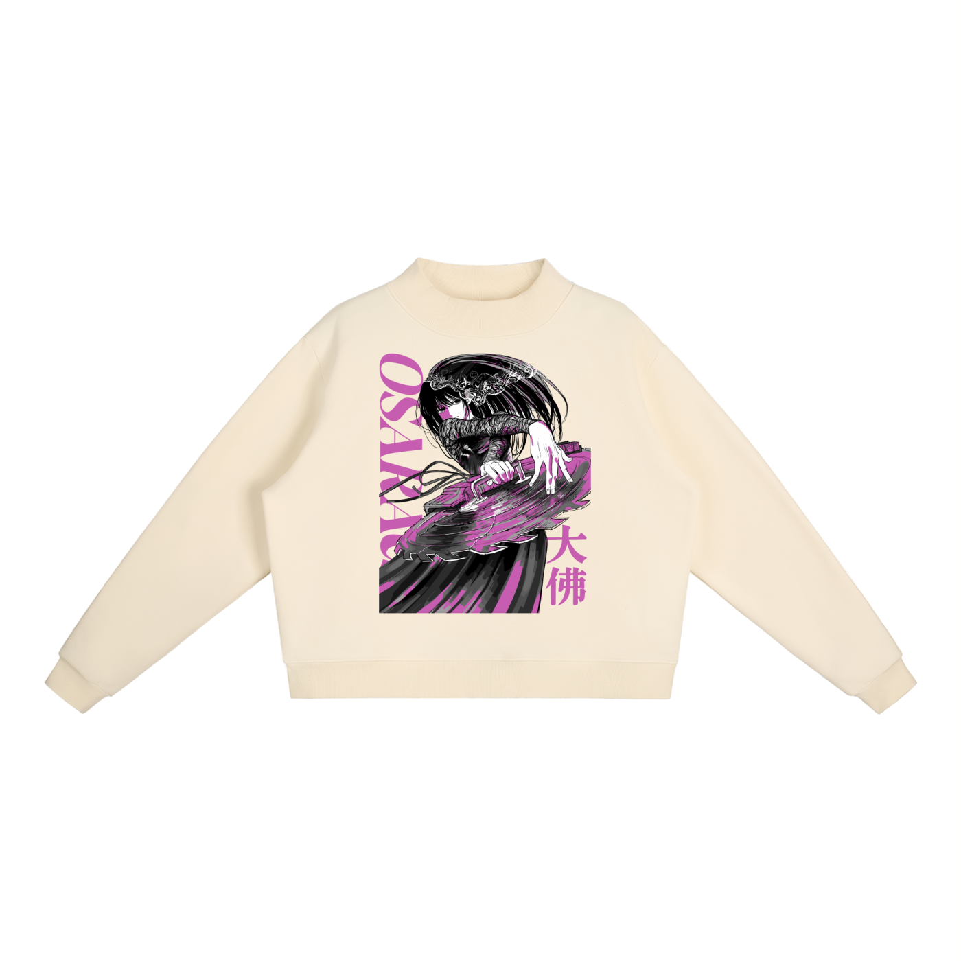 Osaragi Sakamoto Days Essential Fleece Mid-Neck Crew Sweatshirt