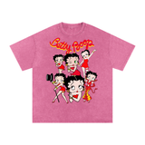 Betty Boop Acid Wash Oversize T-Shirt