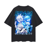 Killua Hunter x Hunter Oversize Deep Drop Shoulder Tee