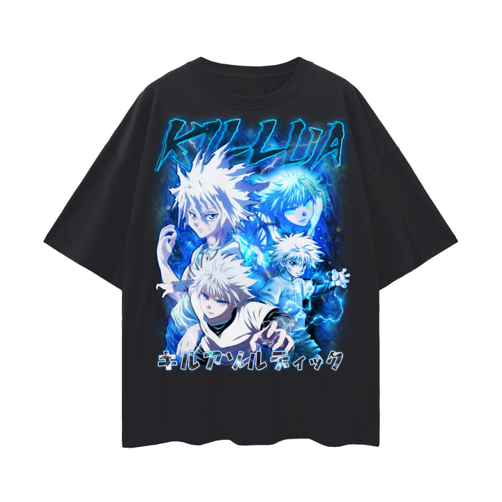 Killua Hunter x Hunter Oversize Deep Drop Shoulder Tee