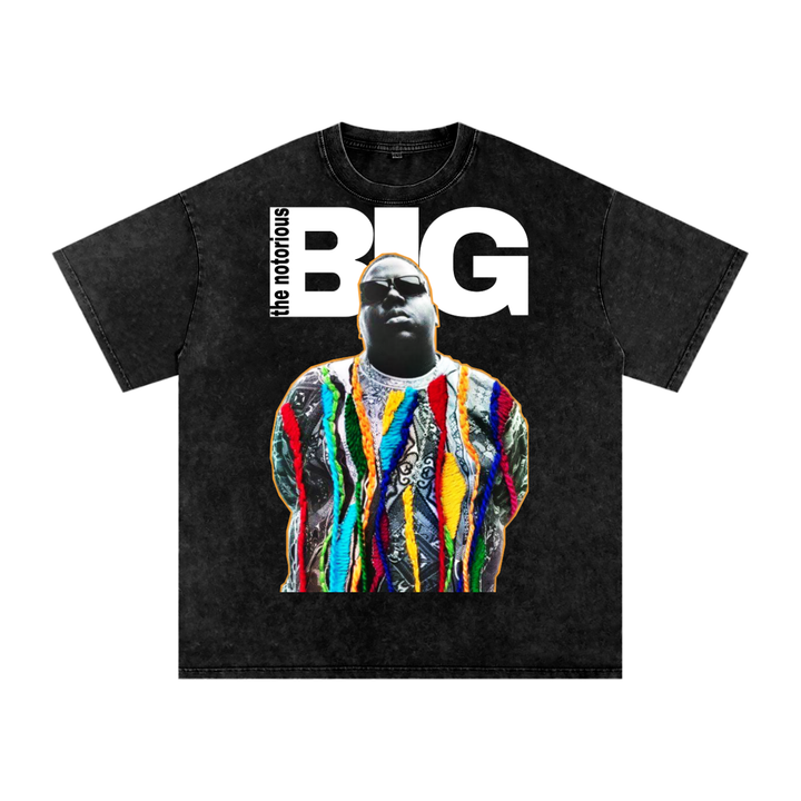 Biggie Acid Wash Oversize T-Shirt - 250 GSM
