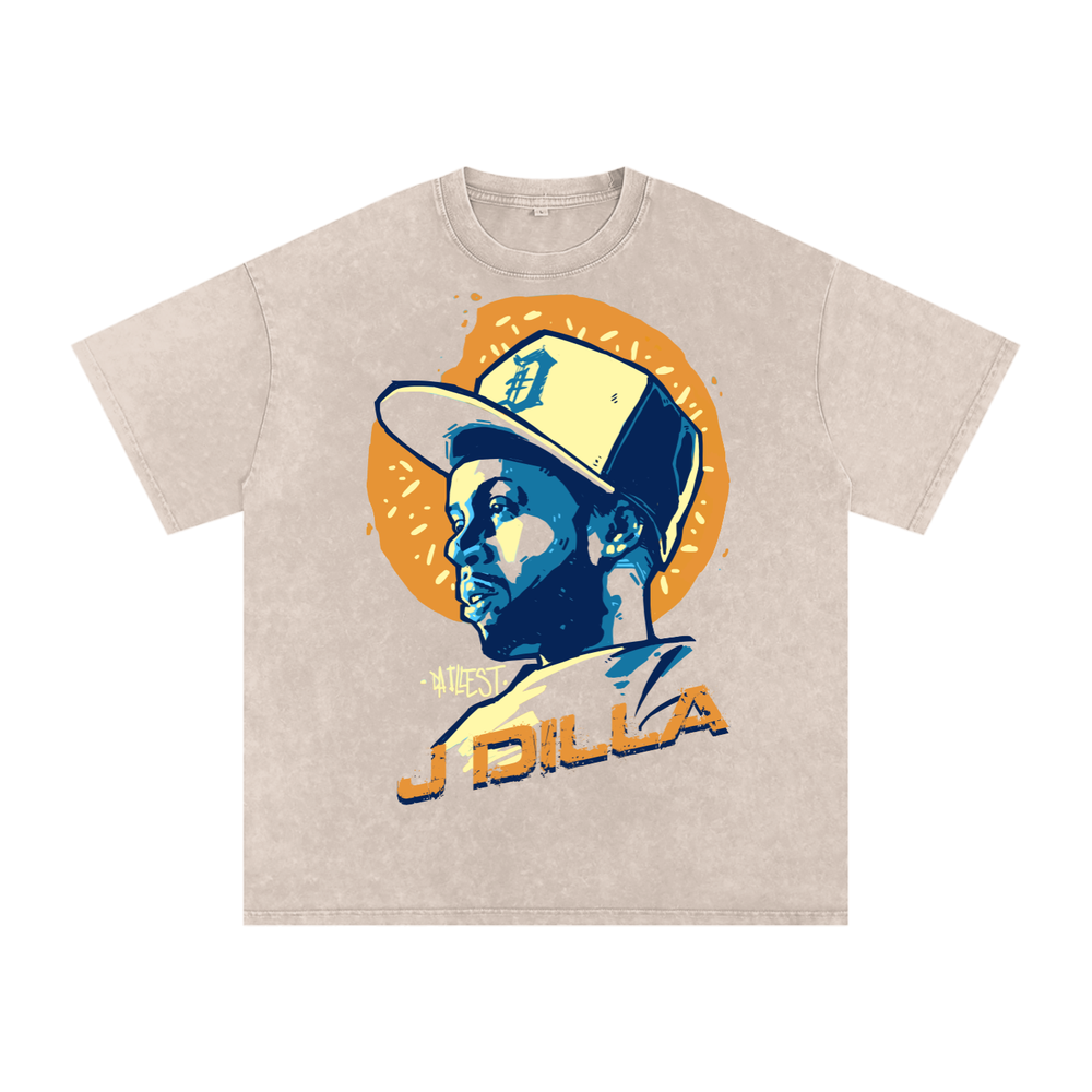 J Dilla Acid Wash Oversize T-Shirt