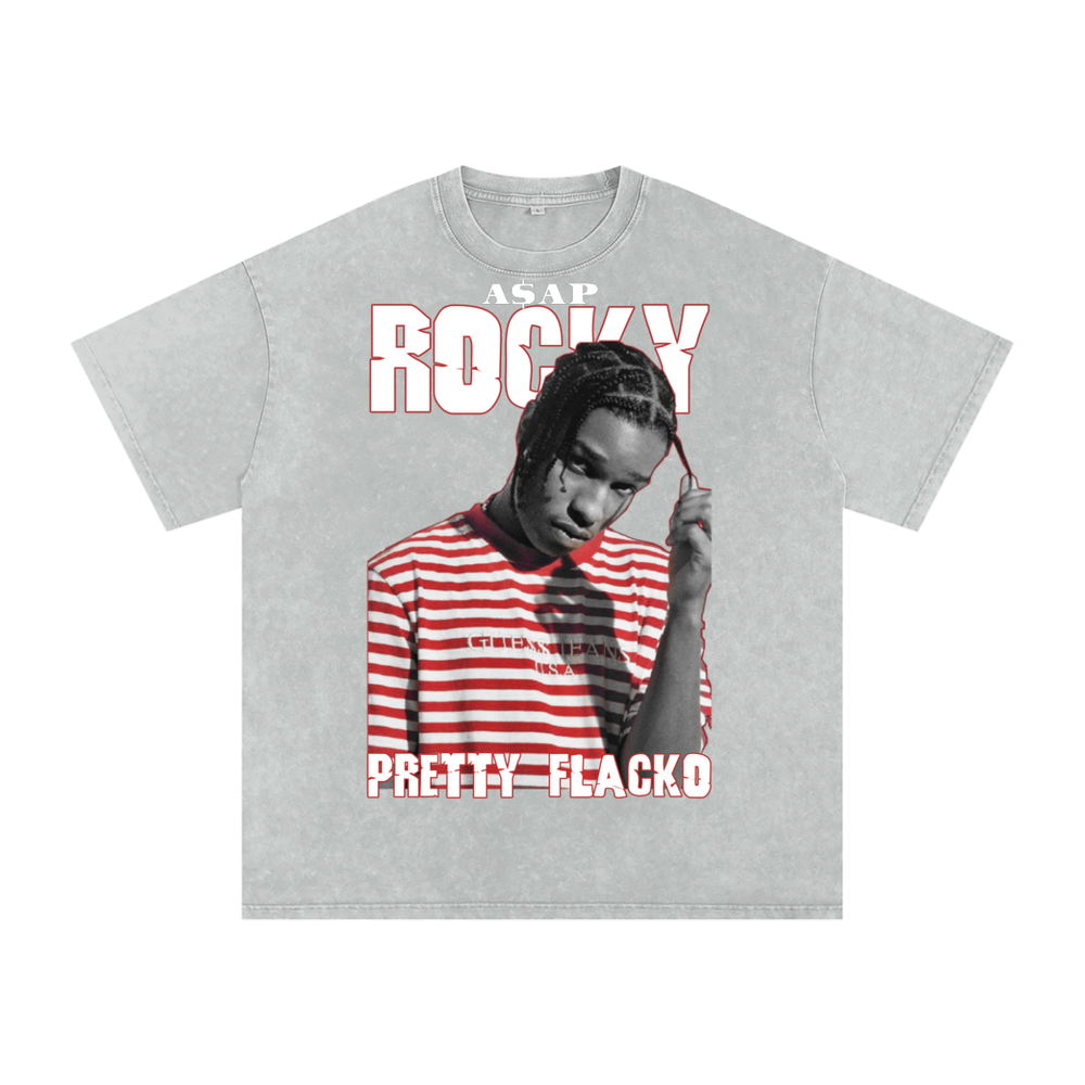 Asap Rocky Acid Wash Oversize T-Shirt