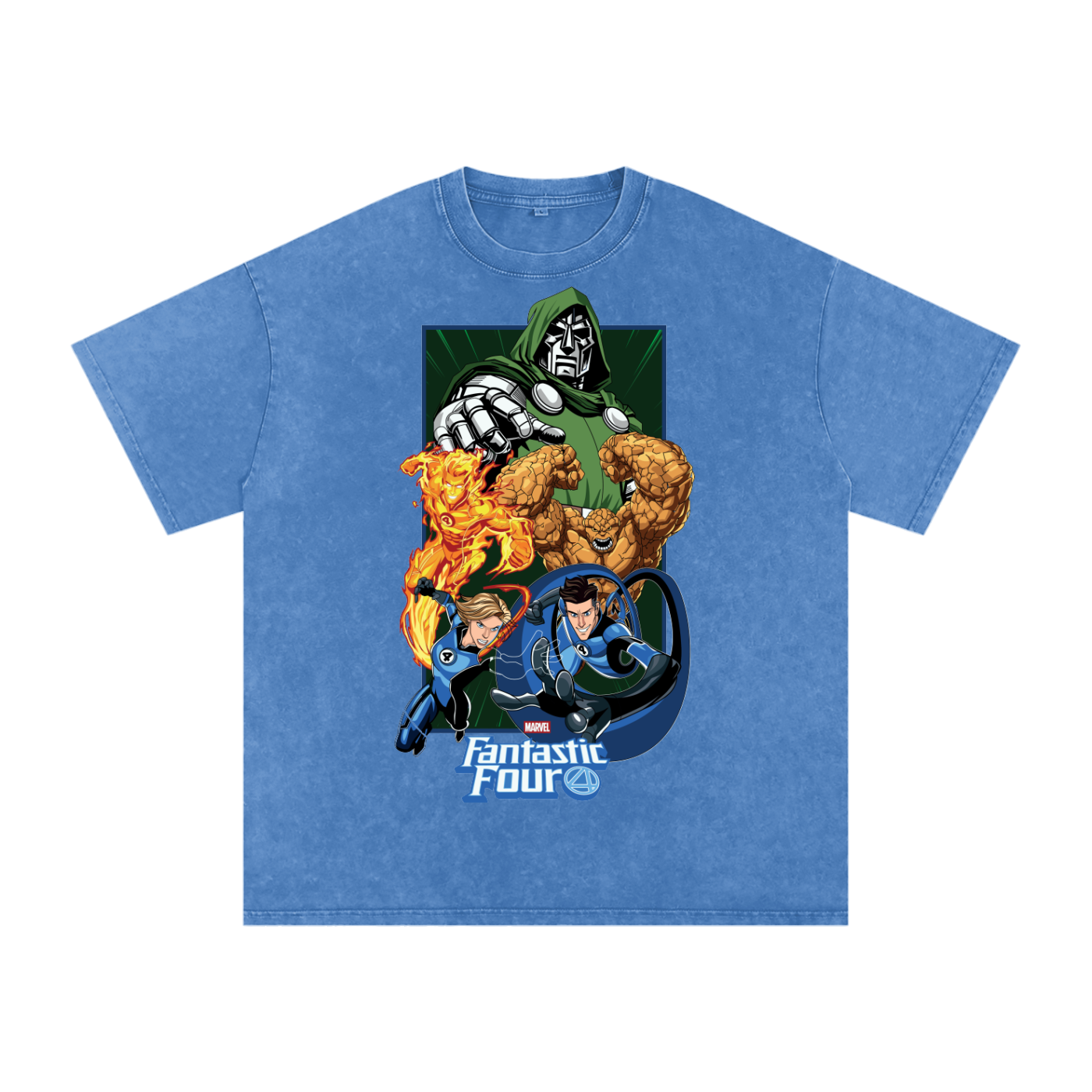 Fantastic Four Acid Wash Oversize T-Shirt