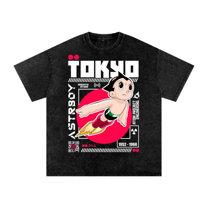 Astro Boy Acid Wash Oversize T-Shirt
