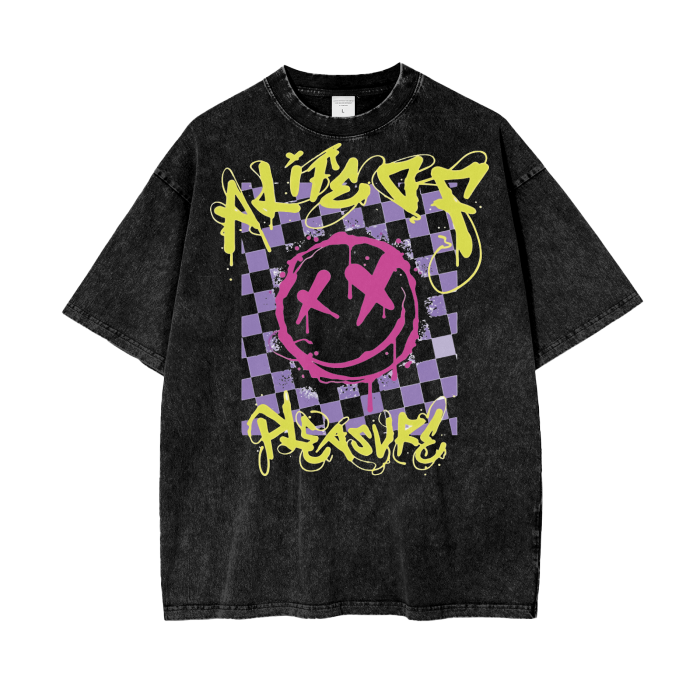 Pleasure Acid Wash Oversize T-Shirt ODMPOD