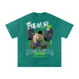 Zoro One Piece Acid Wash Oversize T-Shirt