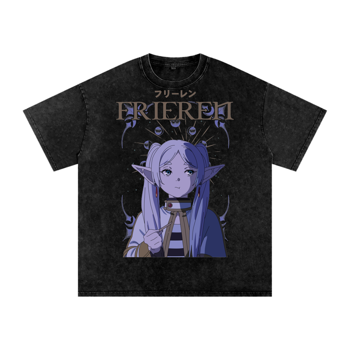 Frieren Acid Wash Oversize T-Shirt
