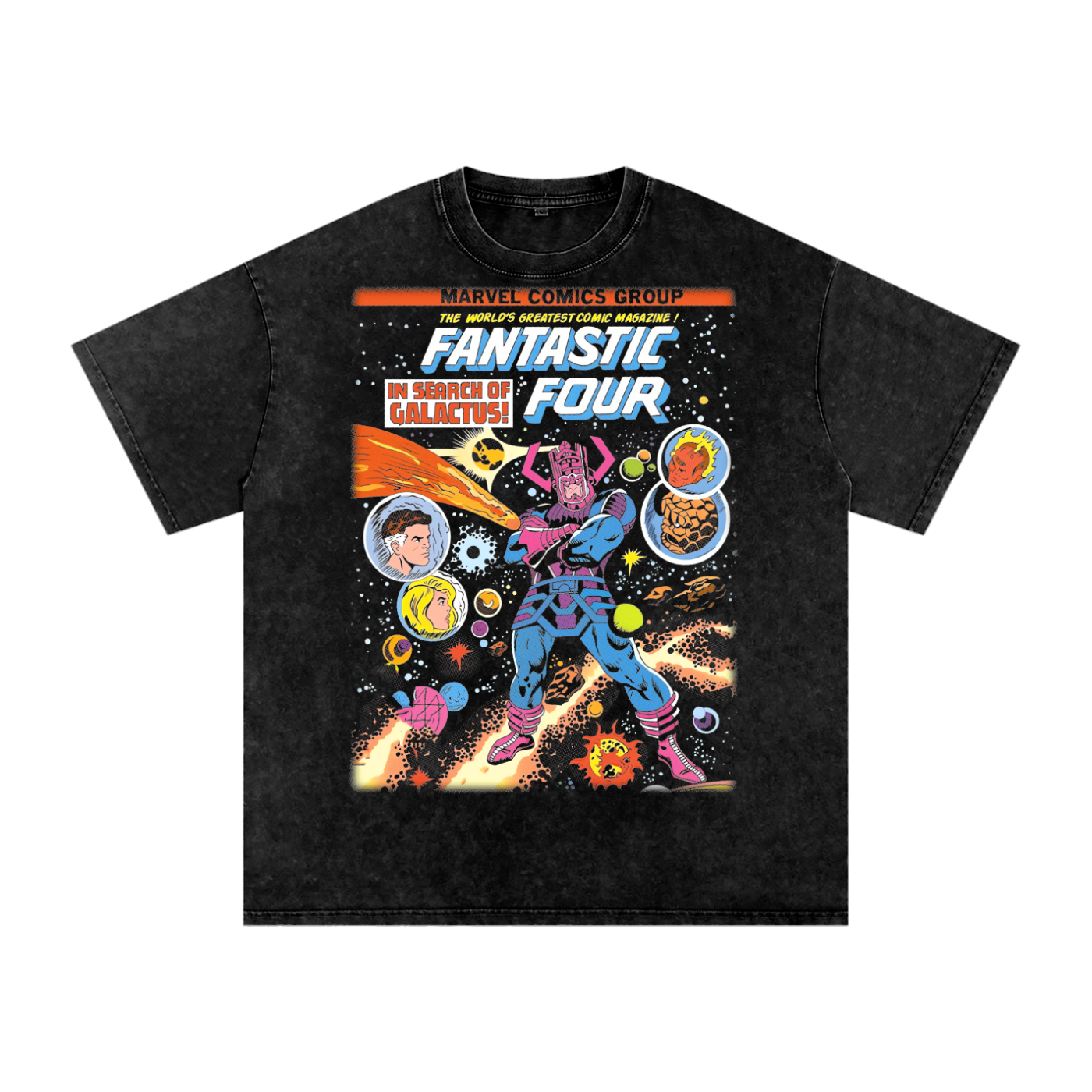 Fantastic Four Acid Wash Oversize T-Shirt