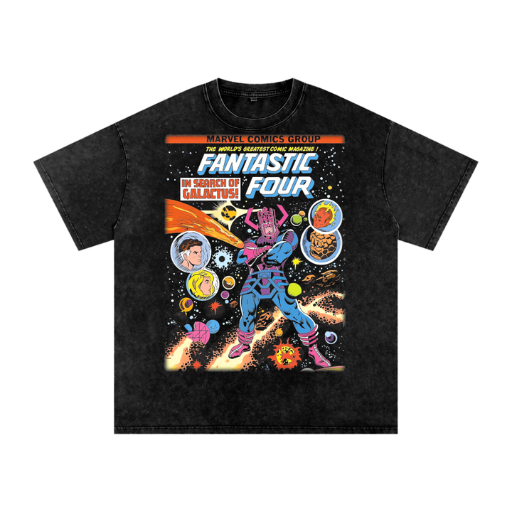 Fantastic Four Acid Wash Oversize T-Shirt