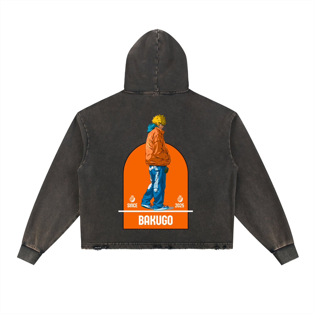 Naruto Vintage Washed Frayed-Hem Hoodie
