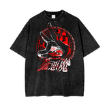 Kon Chainsaw Man Oversize Snow Washed T-Shirt ODMPOD