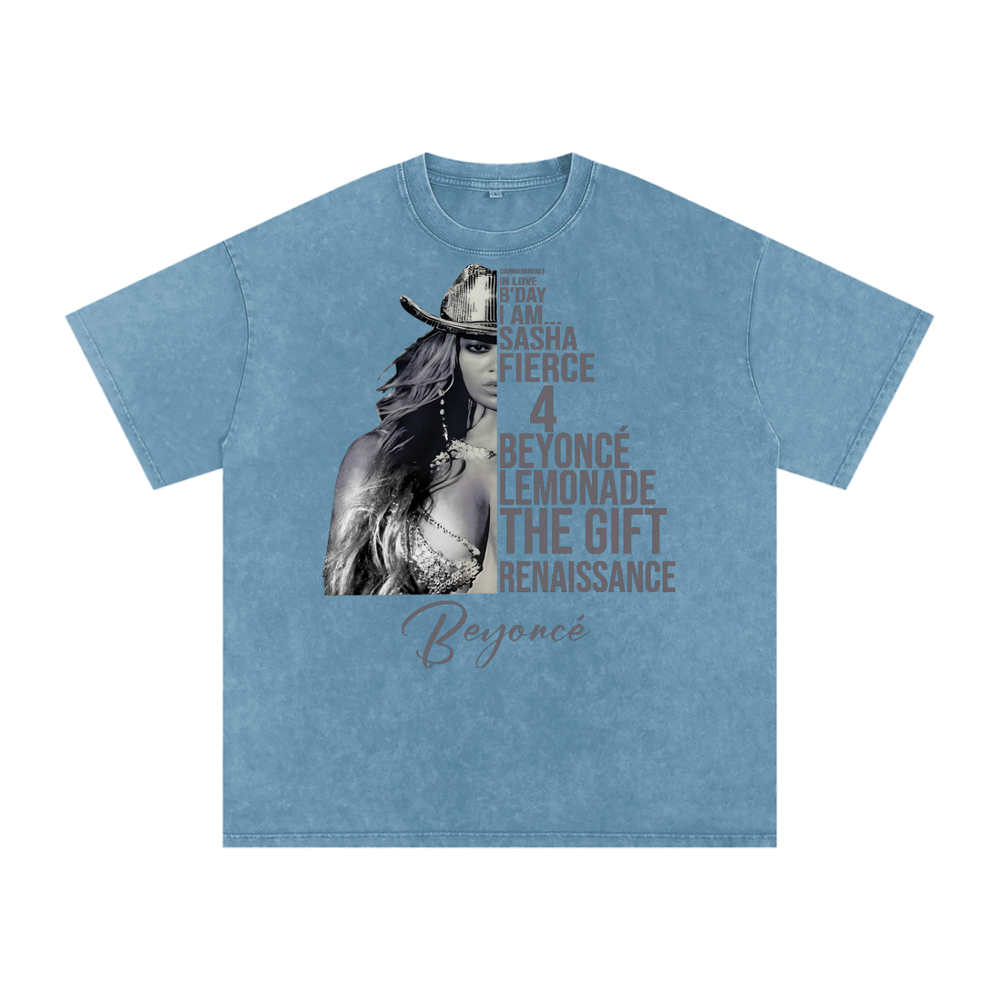 Beyonce Cowboy Carter Acid Wash Oversize T-Shirt