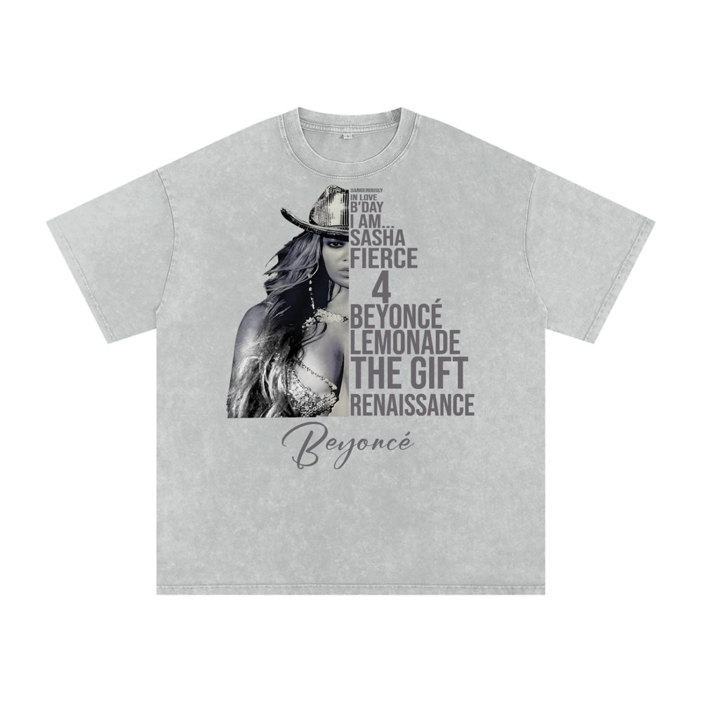 Beyonce Cowboy Carter Acid Wash Oversize T-Shirt