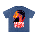 Nipsey Hustle Acid Wash Oversize T-Shirt