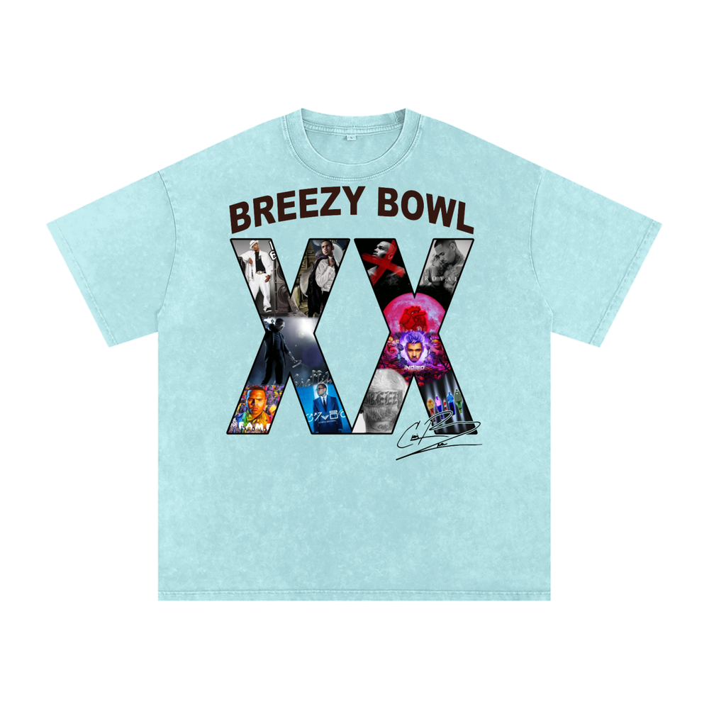 Chris Brown Breezy Bowl Acid Wash Oversize T-Shirt