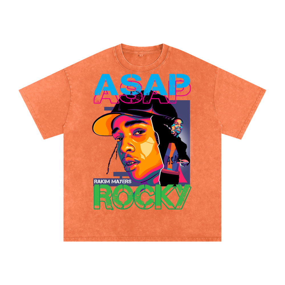 Asap Rocky Acid Wash Oversize T-Shirt