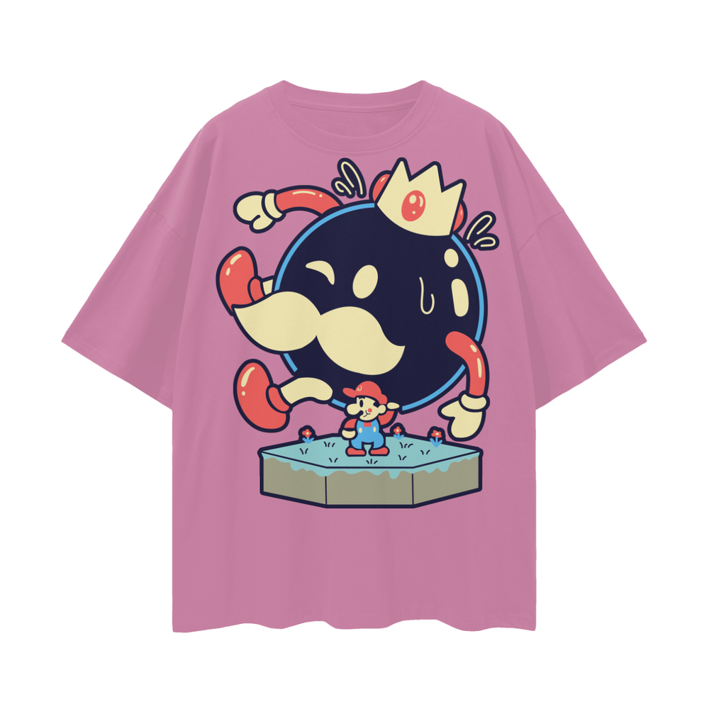 Super Mario Oversize Deep Drop Shoulder Tee