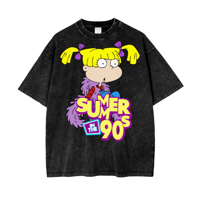 Angelica Rugrats Acid Wash Oversize T-Shirt