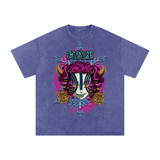 Akaza Demon Slayer Acid Wash Oversize T-Shirt