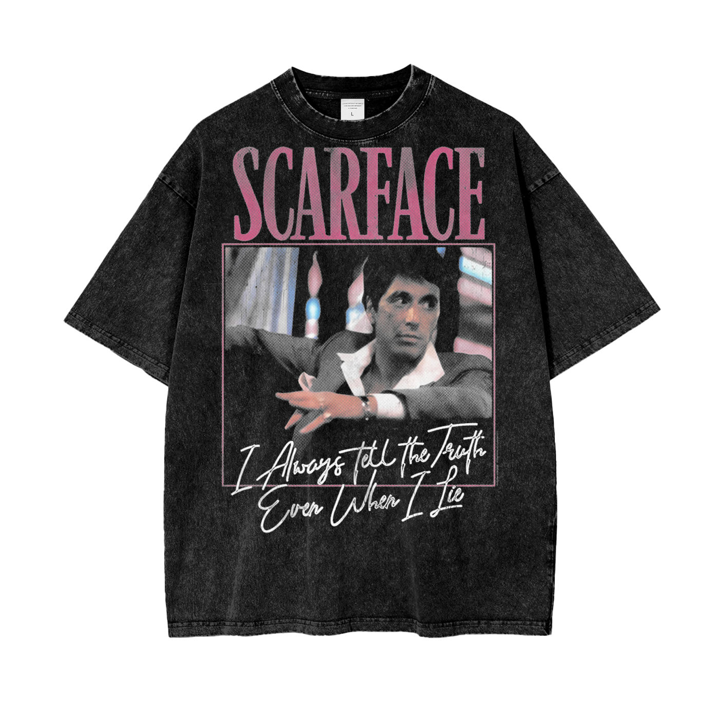 Scarface Oversize Snow Washed T-Shirt