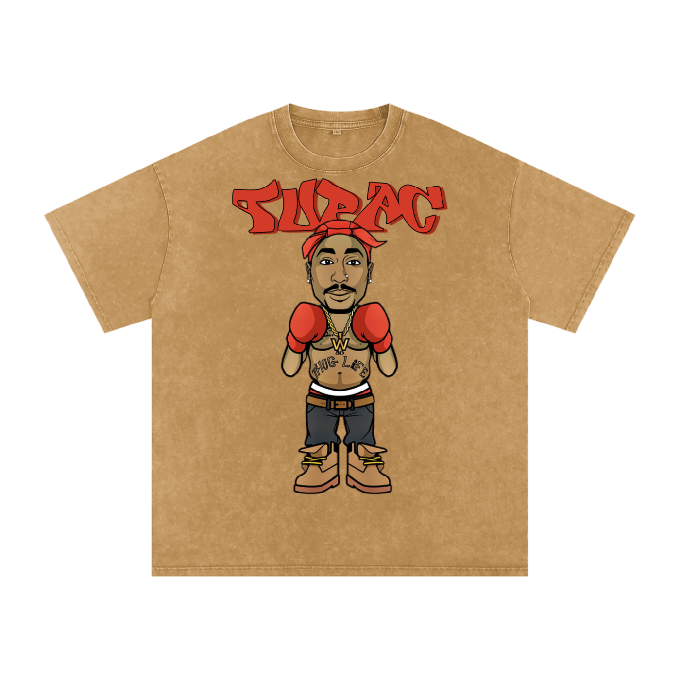 Tupac Shakur Acid Wash Oversize T-Shirt