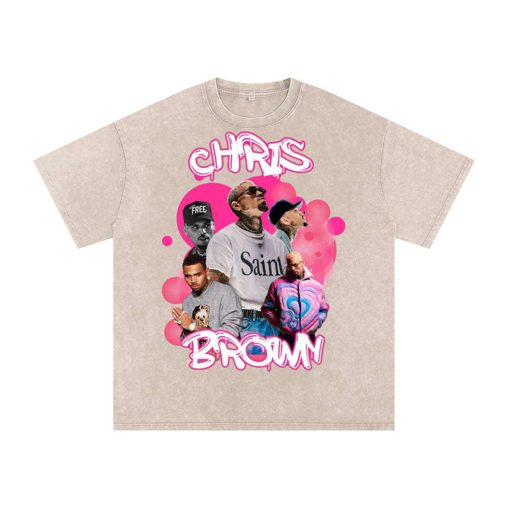Chris Brown Acid Wash Oversize T-Shirt