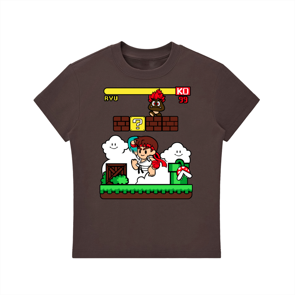 Super Mario Essential Bodycon Crewneck T-Shirt