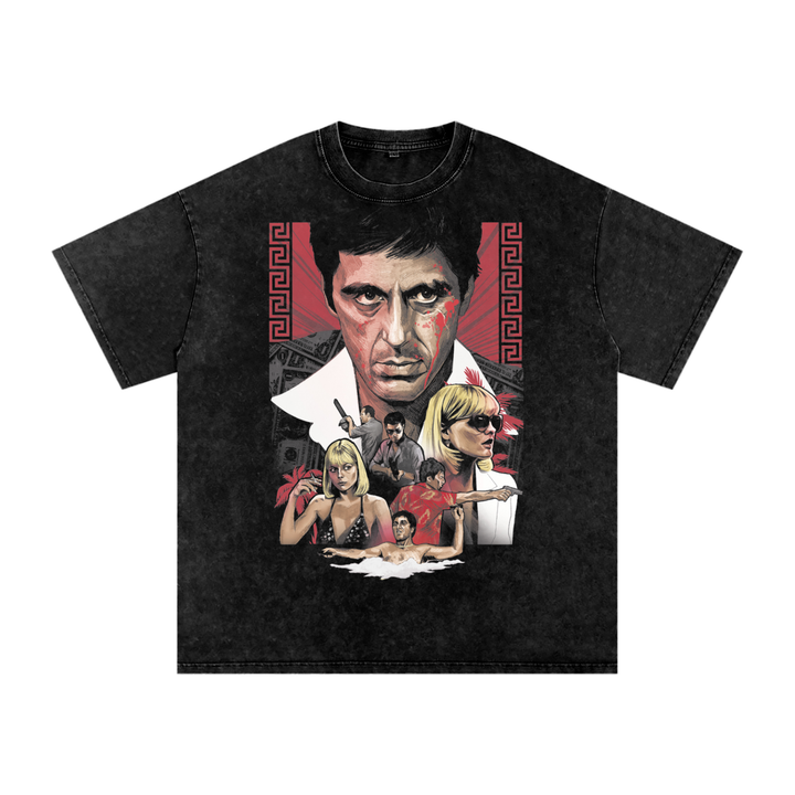 Scarface Acid Wash Oversize T-Shirt