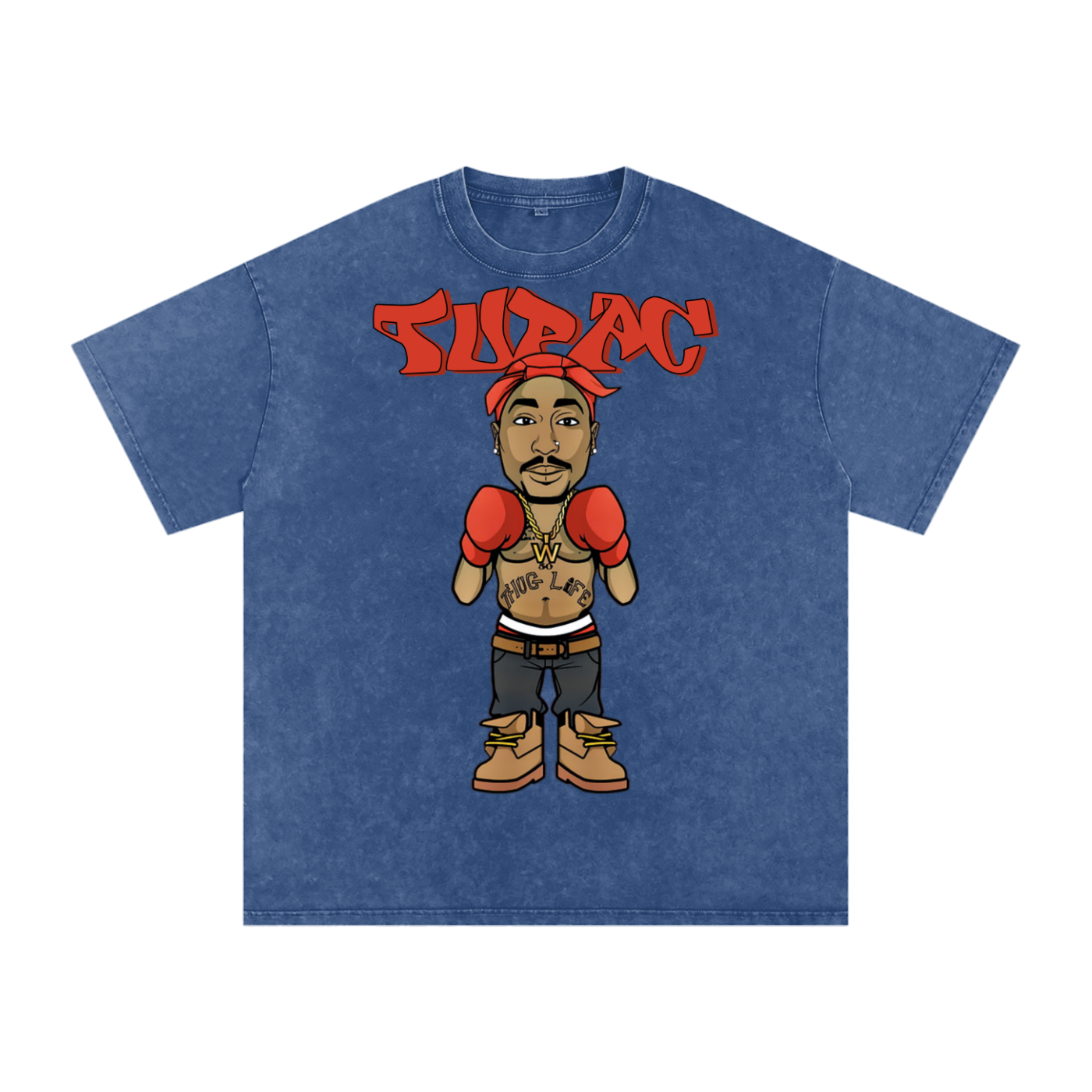 Tupac Shakur Acid Wash Oversize T-Shirt