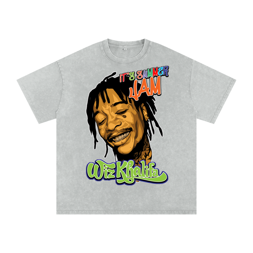 Wiz Khalifa Acid Wash Oversize T-Shirt
