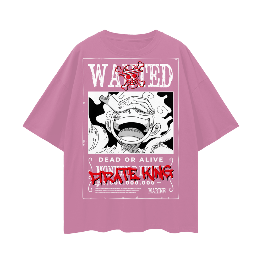 Sun God Luffy One Piece Oversize Deep Drop Shoulder Tee