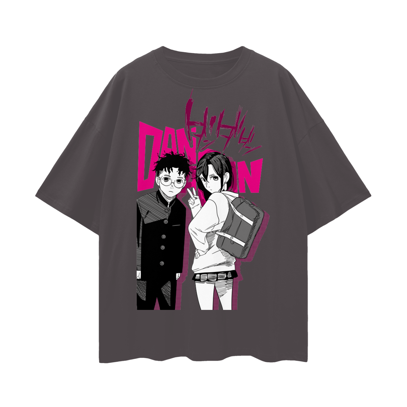 Okarun x Momo Dandadan Oversize Deep Drop Shoulder Tee