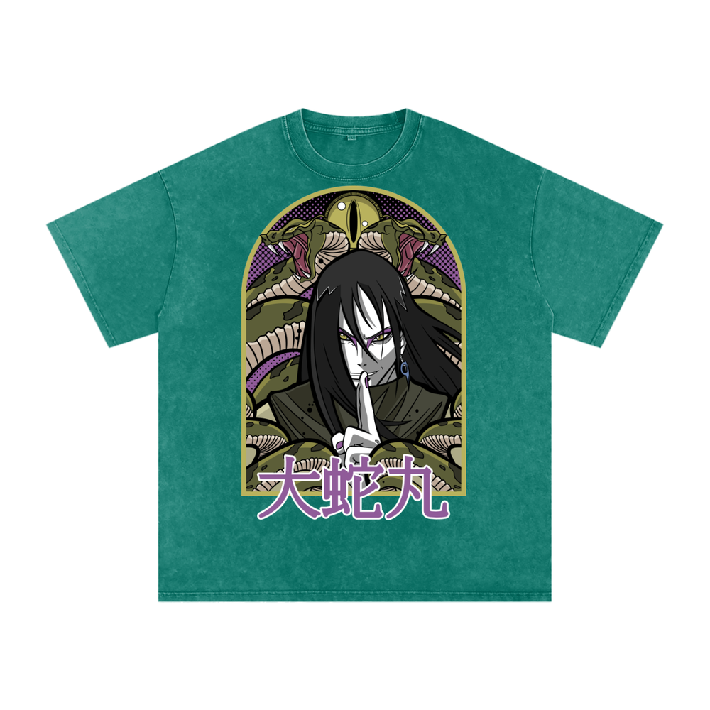 Orochimaru Naruto Acid Wash Oversize T-Shirt