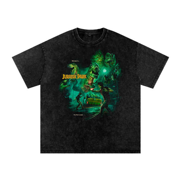 Jurassic Park Acid Wash Oversize T-Shirt