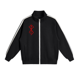 Berserk Contrast Side-Stripe Stand Collar  Jacket