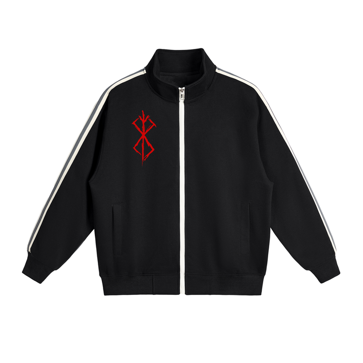 Berserk Contrast Side-Stripe Stand Collar  Jacket