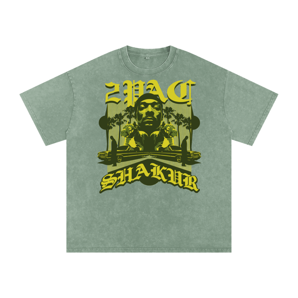 Tupac Shakur Acid Wash Oversize T-Shirt