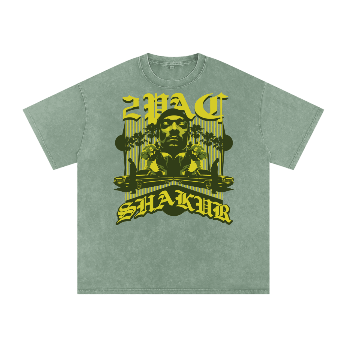 Tupac Shakur Acid Wash Oversize T-Shirt