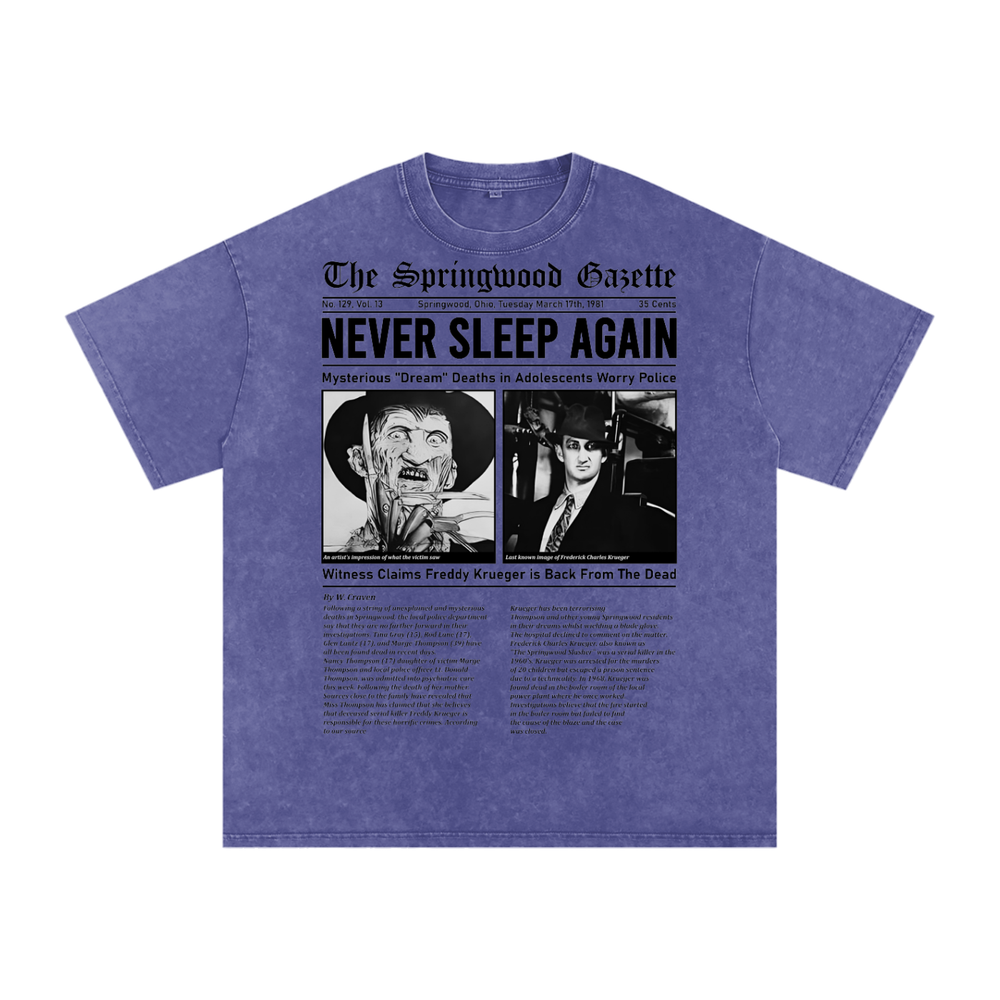 Freddy Krueger Acid Wash Oversize T-Shirt